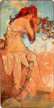 Sommer 1896panel Tschechisch Jugendstil Alphonse Mucha Ölgemälde